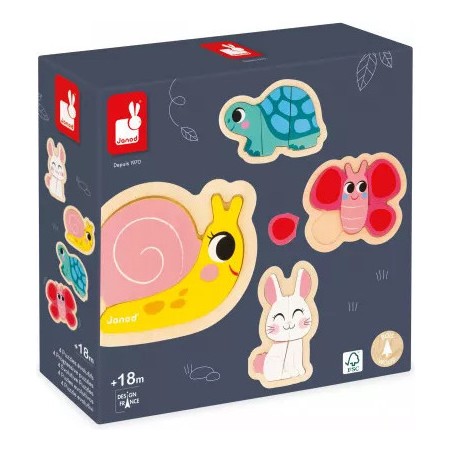 4 Puzzles Evolutifs - Jardin - Janod