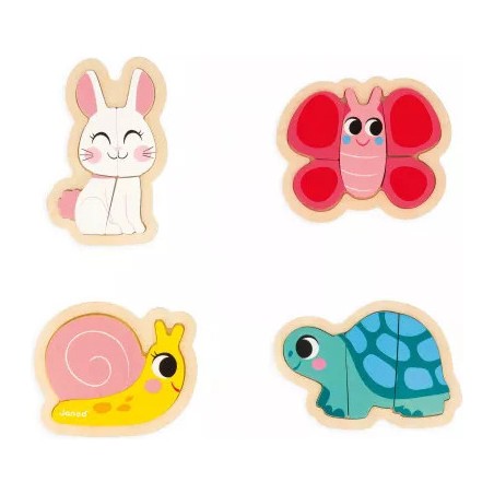 4 Puzzles Evolutifs - Jardin - Janod