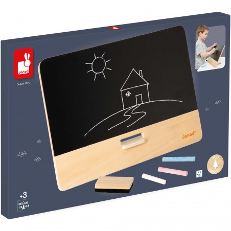 Tableau en bois enfant - Ardoise, tableau à poser, dès 3 ans - Janod