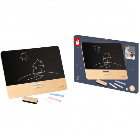 Tableau en bois enfant - Ardoise, tableau à poser, dès 3 ans - Janod