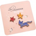 Set de 3 pin's laqués Oiseaux "Les Parisiennes" - Moulin Roty