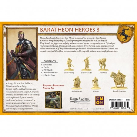 Le Trône de Fer: le Jeu de Figurines - Héros Barathéon 3 - Jeux de figurines - Cmon