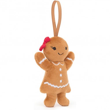 Peluche Mini Ruby Pain Epice à suspendre Festive Folly - Jellycat