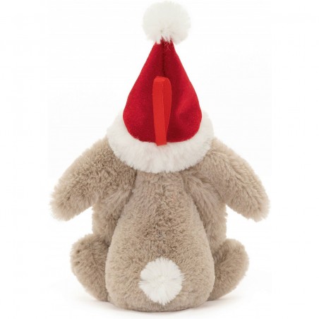 Peluche Lapin Beige Bashful Noël à suspendre - Jellycat
