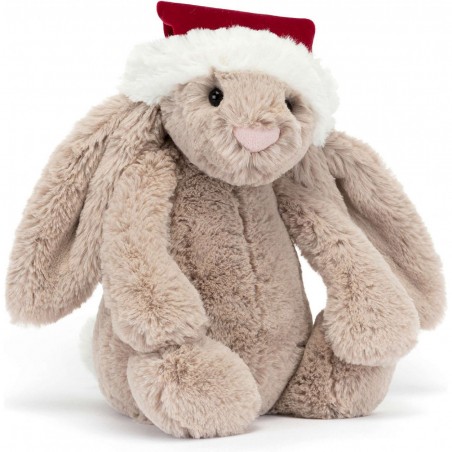 Peluche Lapin Beige Bashful Noël - 31 cm - Jellycat