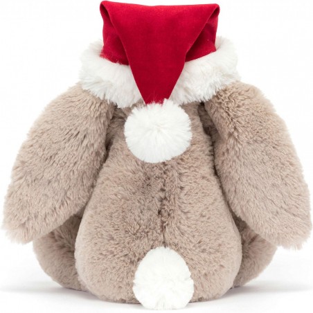 Peluche Lapin Beige Bashful Noël - 31 cm - Jellycat