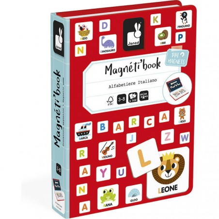 Magneti'Book Alphabet Italien : Jeux éducatifs magnétiques - Janod