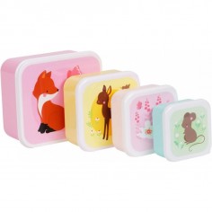 4 boites à goûter amis de la forêt - A Little Lovely Company - Little-lovely-company