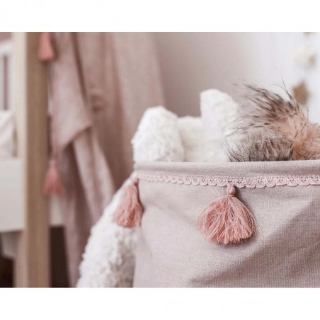 Panier à jouet rose - Jabadabado
