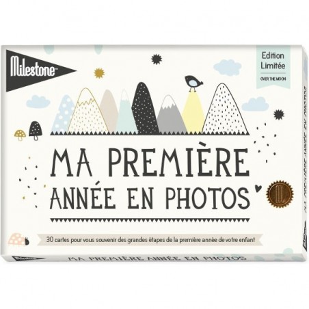 Cartes photos "Ma première année en photos" - collection "Sur la lune" - Milestone