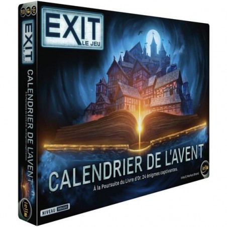 Exit Calendrier de l'Avent : A La Poursuite du Livre d'Or - Jeux de société - Iello