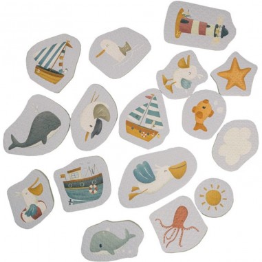 Stickers de bain en mousse Sailors Bay - Little Dutch