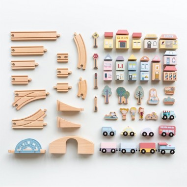 Circuit de train Xxl - kit de démarrage - Little Dutch