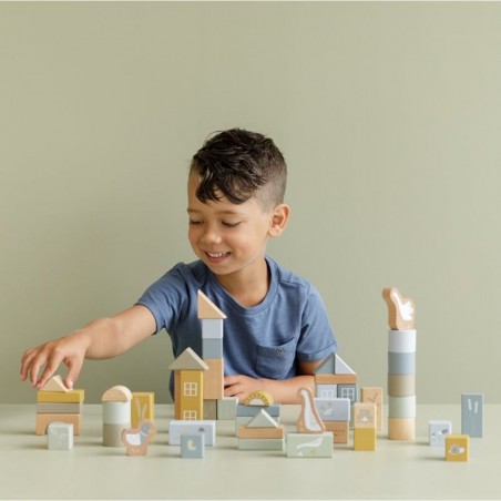 Tonneau de Blocs blue - Little Dutch