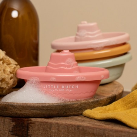 Bateaux de bain à  empiler Rose - Little Dutch