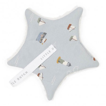 Doudou attache-sucette - Sailors Bay Blue - Little Dutch