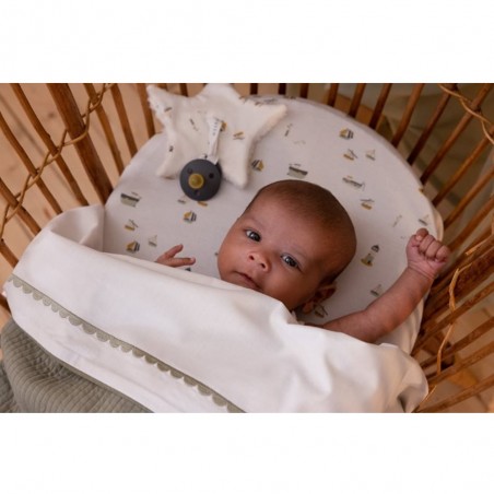 Doudou attache-sucette Sailors Bay White - Little Dutch