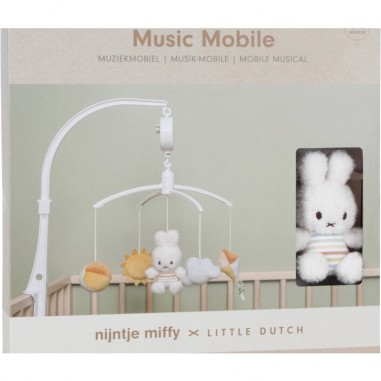 Miffy mobile musical Vintage Sunny Stripes - Little Dutch