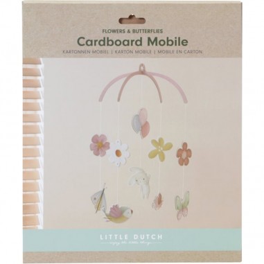 Mobile en carton Flowers & Butterflies Fsc - Little Dutch