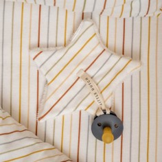 Doudou attache-sucette Vintage Sunny Stripes - Little Dutch 2