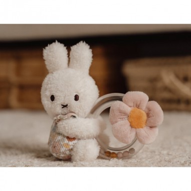 Miffy hochet Vintage Little Flowers - Little Dutch