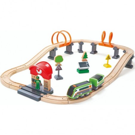 Circuit de train - Locomotive à énergie solaire - Hape Toys