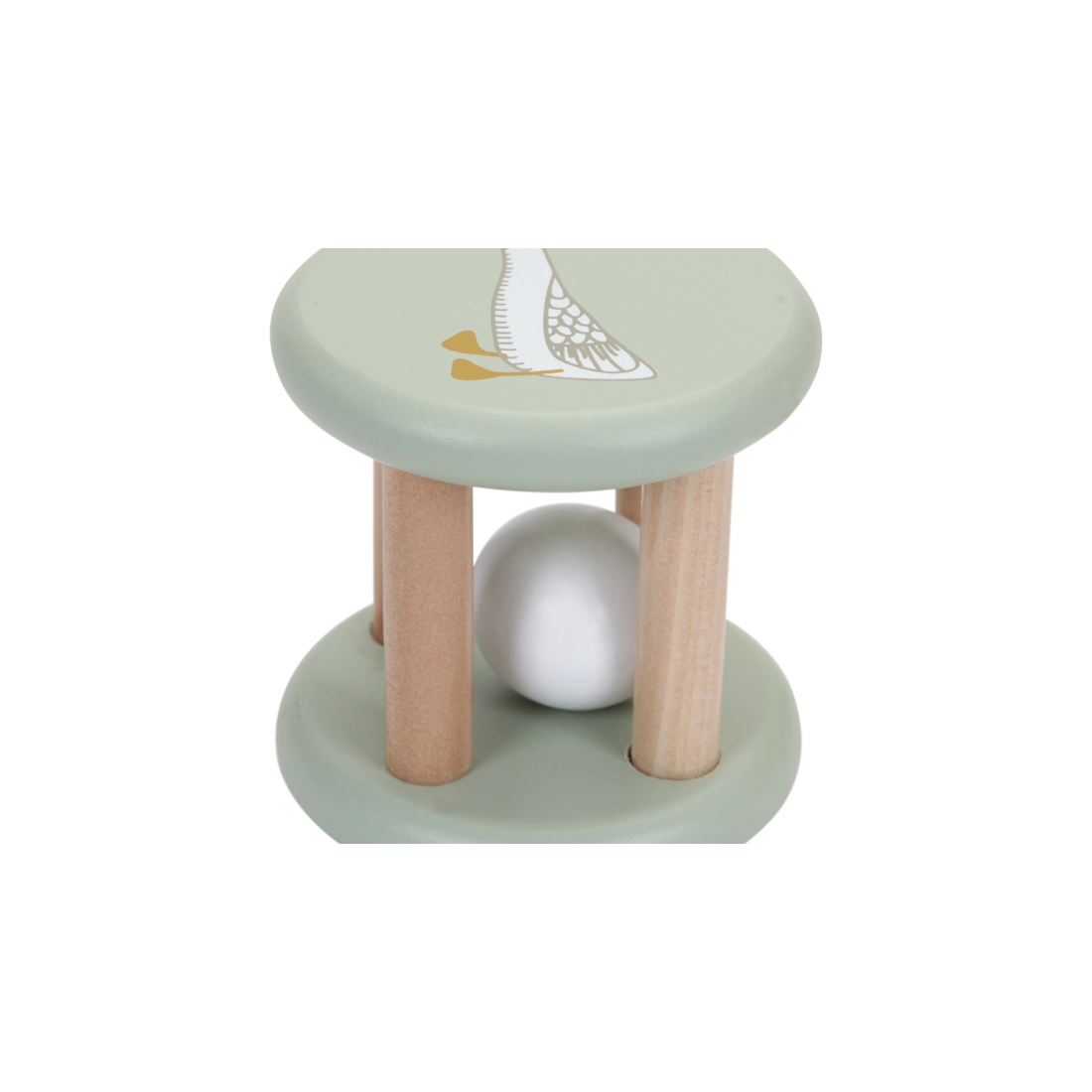 Hochet Roulant En Bois « Nuage » Selecta – Jouet D'éveil Avec Clochette Pour Bébé – Gris, 7 Cm