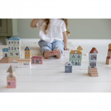 Circuit de train extension - Blocs bâtiments de ville - Little Dutch