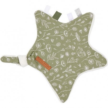 Doudou étoile wild flowers olive - Little Dutch