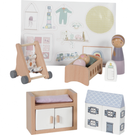 Maison de poupée - série de jeux Chambre Bébé - Little Dutch