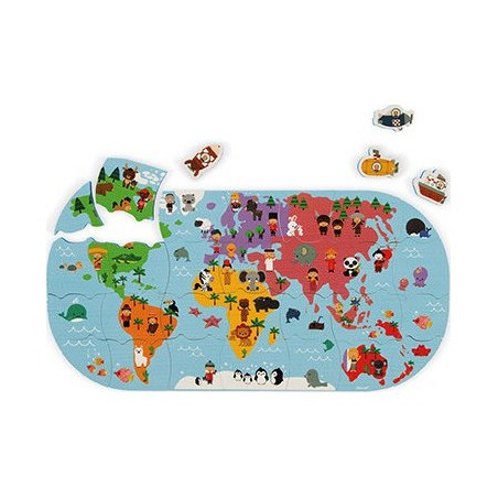 Jeu puzzle de bain "Carte des Explorateurs"