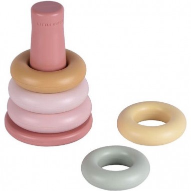 Anneaux à  empiler Rose - Little Dutch