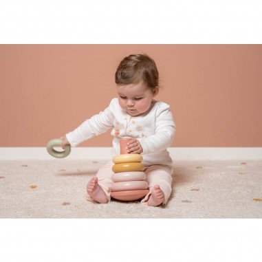 Anneaux à  empiler Rose - Little Dutch