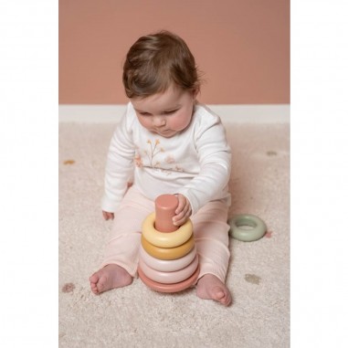 Anneaux à  empiler Rose - Little Dutch