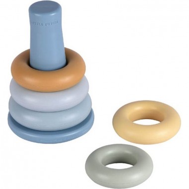 Anneaux à  empiler Bleu - Little Dutch