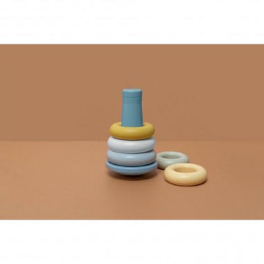 Anneaux à  empiler Bleu - Little Dutch