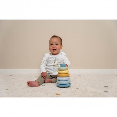 Anneaux à  empiler Bleu - Little Dutch