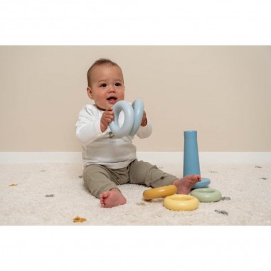 Anneaux à  empiler Bleu - Little Dutch