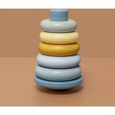 Anneaux à  empiler Bleu - Little Dutch