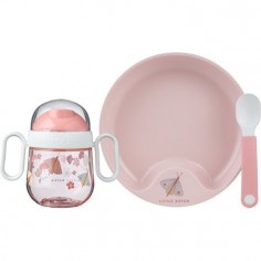 Coffret repas bébé mio 3 pcs - Flowers & Butterflies - Little Dutch