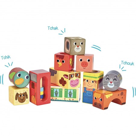 Cubes sonores de la ferme - Vilac
