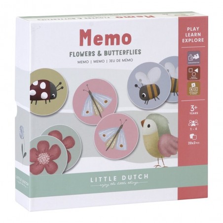 Jeu de mémo Flowers & Butterflies à ? - Little Dutch