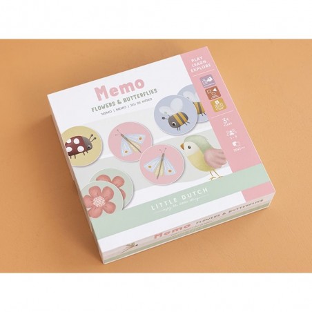 Jeu de mémo Flowers & Butterflies à ? - Little Dutch