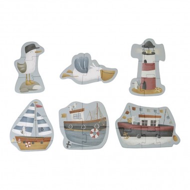 6 in 1 Puzzles de Formes Sailors Bay à ? - Little Dutch