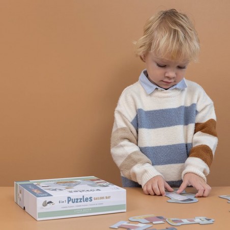 6 in 1 Puzzles de Formes Sailors Bay à ? - Little Dutch