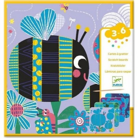 Cartes à gratter des Tout Petits Djeco - "Toutes Petites Bêtes"