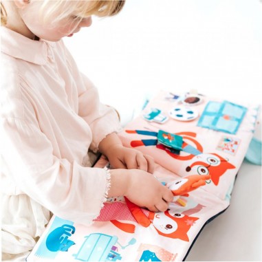 Livre d'activités bonsoir petit renard - Livre en tissu pour enfant dès 18 mois - Lilliputiens