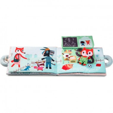 Livre interactif en tissu - Livre d'activités bonjour petit renard - Lilliputiens