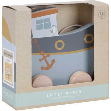 Jouet à tirer Bateau Sailors Bay - Little Dutch