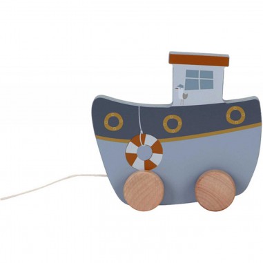 Jouet à tirer Bateau Sailors Bay - Little Dutch